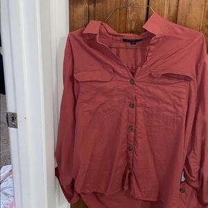 Velvet heart button up long sleeve